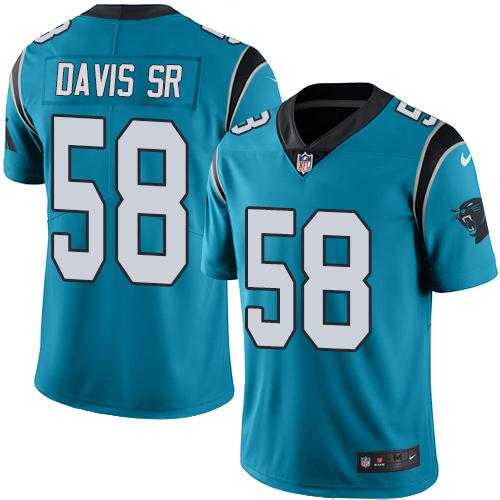 Nike Carolina Panthers #58 Thomas Davis Sr Blue Alternate NFL Vapor Untouchable Limited Jersey,We sell and wholesale Nike Carolina Panthers #58 Thomas Davis Sr Blue Alternate NFL Vapor Untouchable Limited Jersey on line form chian!